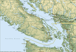 A Map of Vancouver Island BC