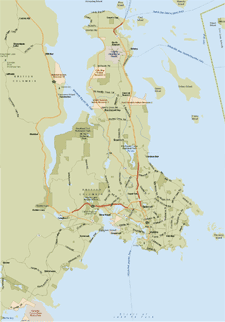 A map of the Saanach Penninusula and Victoria BC